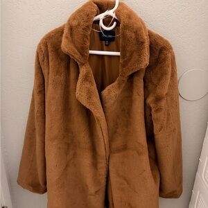 Love Tree Teddy Jacket in Warm Brown